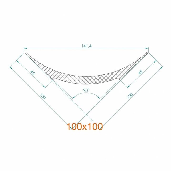 NMC Nomastyl Pure NE4 (100 x 100 mm), lengte 2 m