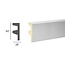 Grand Decor Polyurethaan - LED sierlijst voor indirecte verlichting, KF501 (62 x 25 mm), lengte 2 m