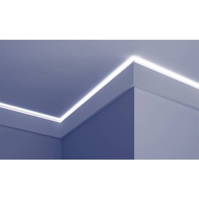 Grand Decor Polyurethaan - LED sierlijst voor indirecte verlichting, KF505 (142 x 25 mm), lengte 2 m