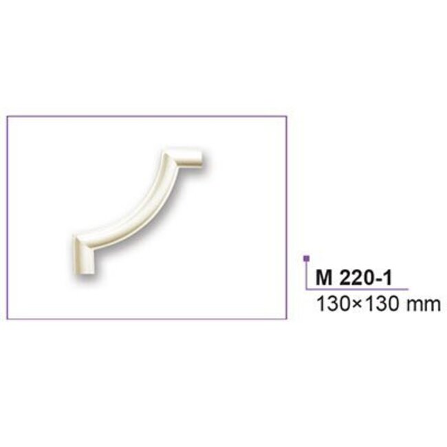 Grand Decor CR954A / M220-1 hoekbochten (130 x 130 mm), polyurethaan, set (4 hoeken)