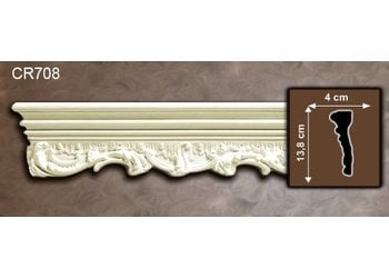 Grand Decor CR708 (138 x 40 mm), lengte 2 m, Polyurethaan stootvast