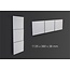 NMC 3D Wallpanel / Wandpaneel Domino Polyurethaan (1135 x 380 x 38 mm) - 4 Wandpanelen
