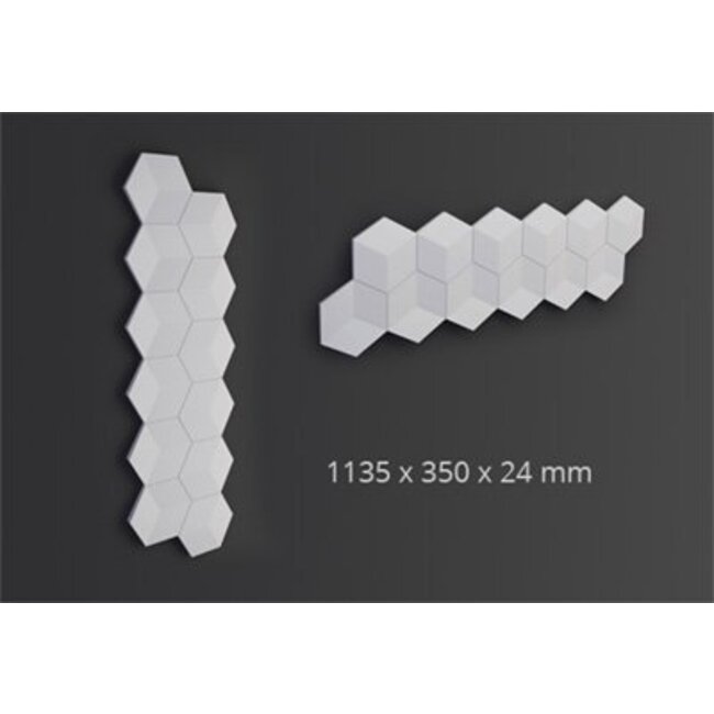 NMC 3D Wallpanel / Wandpaneel Cube Polyurethaan (1135 x 350 x 24 mm) - 6 Wandpanelen