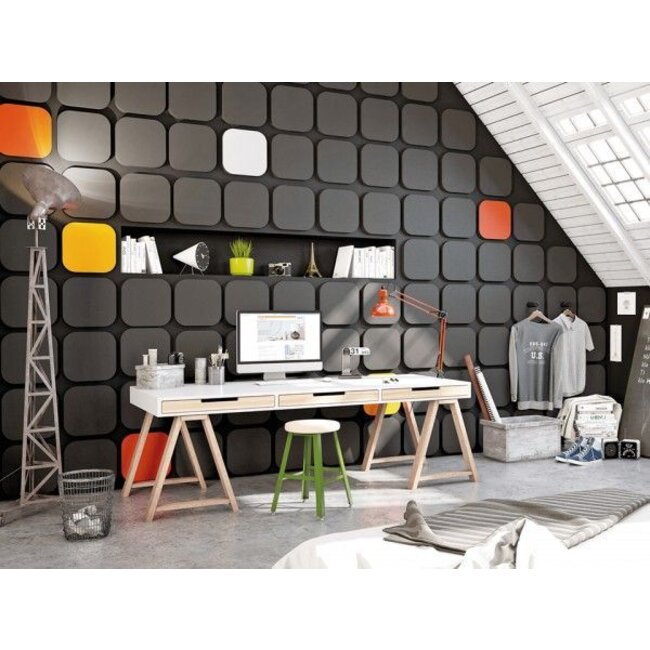 NMC 3D Wallpanel / Wandpaneel Icon Polyurethaan (1135 x 380 x 45 mm) - 3 Wandpanelen