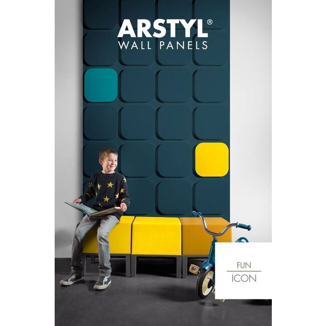 NMC 3D Wallpanel / Wandpaneel Icon Polyurethaan (1135 x 380 x 45 mm) - 3 Wandpanelen