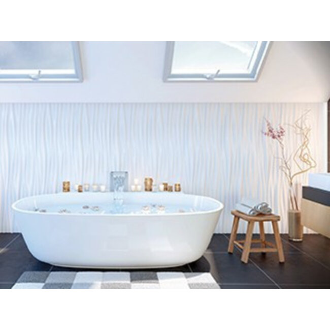 NMC 3D Wallpanel / Wandpaneel Liquid Polyurethaan (1135 x 380 x 28.5 mm)  - 6 Wandpanelen