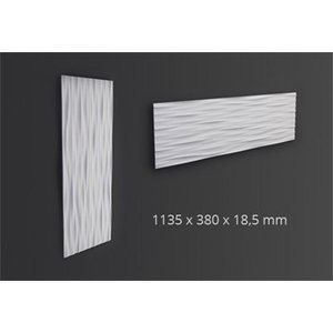 NMC 3D Wallpanel / Wandpaneel Wave Polyurethaan (1135 x 380 x 18.5 mm) - 7 Wandpanelen