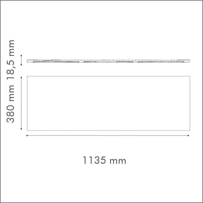 NMC 3D Wallpanel / Wandpaneel Wave Polyurethaan (1135 x 380 x 18.5 mm) - 7 Wandpanelen