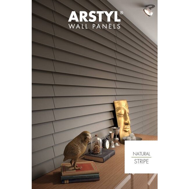 NMC 3D Wallpanel / Wandpaneel Stripe Polyurethaan (1135 x 380 x 38.2 mm) - 4 Wandpanelen