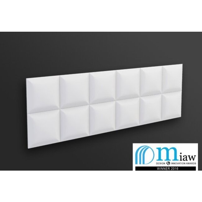 NMC 3D Wallpanel / Wandpaneel Square Polyurethaan (1135 x 380 x 30 mm) - 5 Wandpanelen
