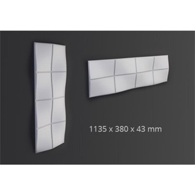 NMC 3D Wallpanel / Wandpaneel Bump Polyurethaan (1135 x 380 x 43 mm)  - 3 wandpanelen
