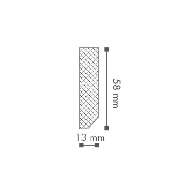 NMC Wallstyl FT2 (58 x 13 mm), lengte 2 m