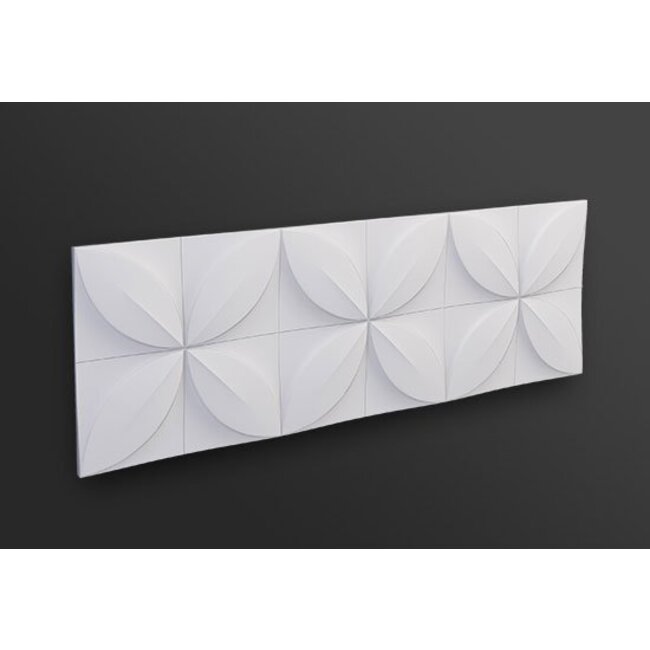 NMC 3D Wallpanel / Wandpaneel Flower Polyurethaan Flower (1135 x 380 x 28 mm) - 5 Wandpanelen