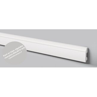 NMC Wallstyl FB1F (60 x 13 mm), lengte 2 m, afgelakt met RAL9016 (wit)