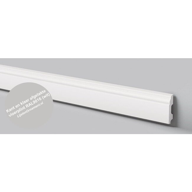 NMC Wallstyl FB1F (60 x 13 mm), lengte 2 m afgelakt met RAL9016 (wit)