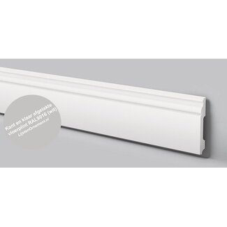 NMC Wallstyl FB2F (100 x 13 mm), lengte 2 m, afgelakt met RAL9016 (wit)