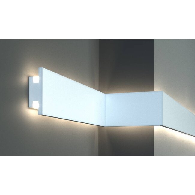 Tesori LED sierlijst voor indirecte verlichting XPS, KD302 (120x40 mm), lengte 1,15 m