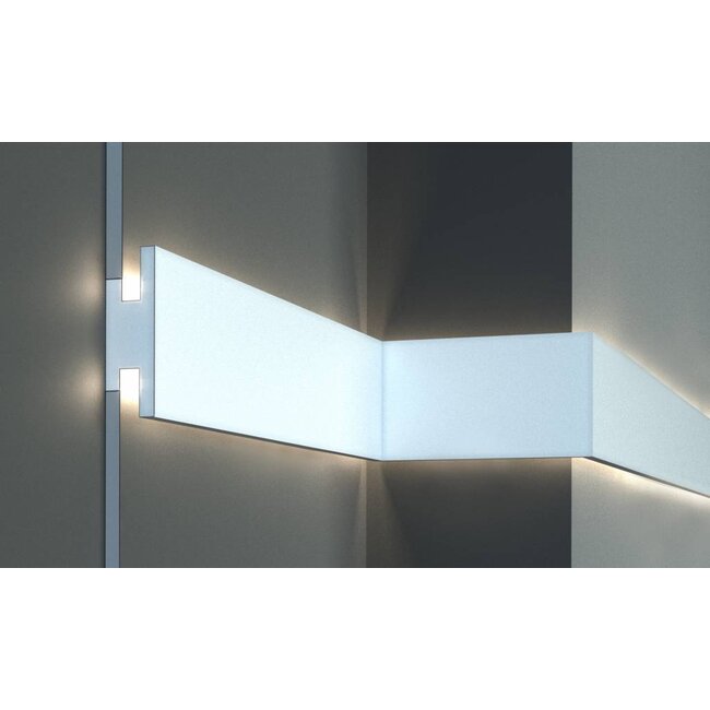 Tesori LED sierlijst voor indirecte verlichting XPS, KD302 (120x40 mm), lengte 1,15 m