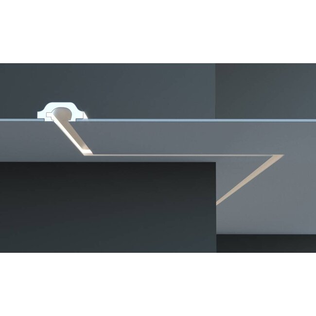 Tesori LED sierlijst voor indirecte verlichting XPS, KD119 (165 x 70 mm), lengte 1,15 m