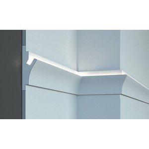 Tesori LED sierlijst voor indirecte verlichting XPS, KD402 (150 x 55 mm), lengte 1,15 m - Verzonken / Semi-Verzonken