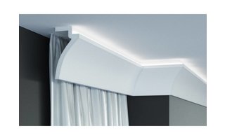 Grand Decor KF801 (120 x 60 mm), lengte 2 m, PU - LED sierlijst voor indirecte verlichting