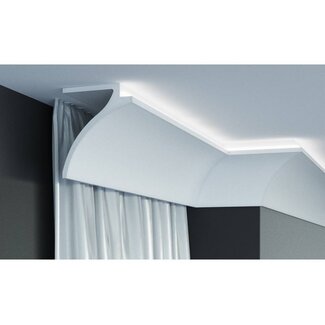 Grand Decor KF802 (120 x100 mm), lengte 2 m, PU - LED sierlijst voor indirecte verlichting Grand Decor KF802 (120 x100 mm), lengte 2 m, PU - LED sierlijst voor indirecte verlichting