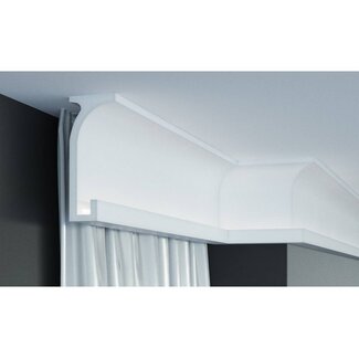 Grand Decor KF803 (150 x 60 mm), lengte 2 m, PU - LED sierlijst voor indirecte verlichting