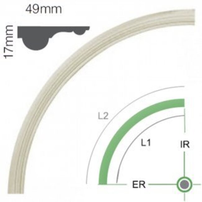 Grand Decor Rozet ring RL735 radius 54,7 cm / 50 cm (4 delen)