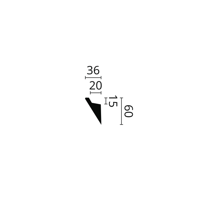 NMC Wallstyl  IL4 (60 x 37,5 mm), HDPS, lengte 2 m