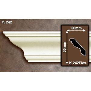 Grand Decor Plafondlijst P931 / K242 (55 x 50 mm), polyurethaan, lengte 2 m