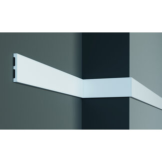 Grand Decor Platte plint M203 (80 x 11 mm) polyurethaan, lengte 2 m Grand Decor Platte plint M203 (80 x 11 mm) polyurethaan, lengte 2 m