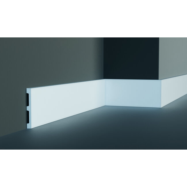 Grand Decor Platte plint M225 / CR956 (100 x 12 mm) polyurethaan, lengte 2 m