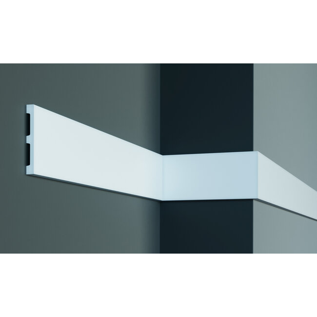 Grand Decor Platte plint M225 / CR956 (100 x 12 mm) polyurethaan, lengte 2 m