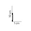 Lijst & Ornament Plint MD013 Slim (100 x 10 mm), lengte 2 m