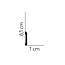 Lijst & Ornament Plint MD258 (81 x 10 mm), lengte 2 m