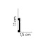 Lijst & Ornament Plint MD356 (110 x 15 mm), lengte 2 m