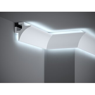 Lijst & Ornament Plint LED QL002 (85 x 85 mm), lengte 2 m