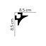 Lijst & Ornament Plint LED QL002 (85 x 85 mm), lengte 2 m