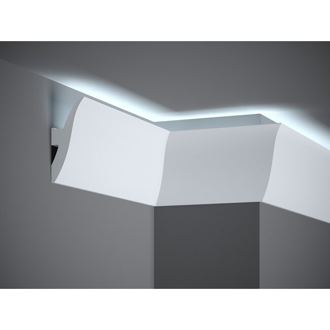 Lijst & Ornament Plint LED QL009 (120 x 47 mm), lengte 2 m