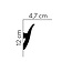 Lijst & Ornament Plint LED QL009 (120 x 47 mm), lengte 2 m