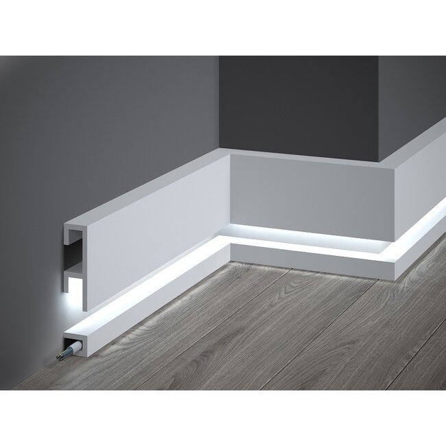 Lijst & Ornament Plint QL021 (20 x 25 mm), lengte 2 m