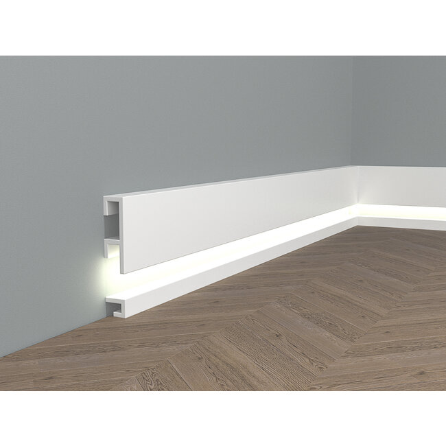 Lijst & Ornament Plint QL021 (20 x 25 mm), lengte 2 m