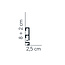 Lijst & Ornament Plint QL021 (20 x 25 mm), lengte 2 m