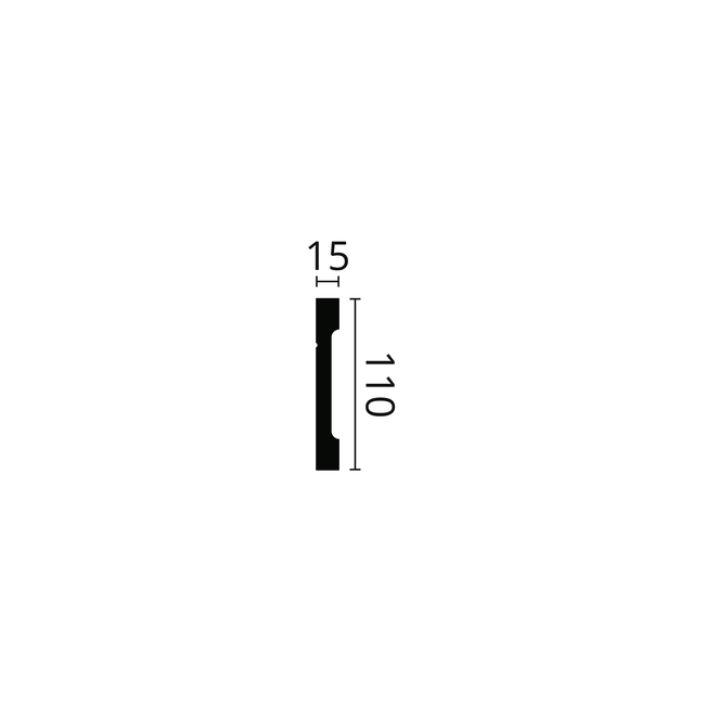 NMC Wallstyl FD2S (110 x 15 mm), lengte 2 m