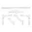 Grand Decor CR810B hoekbochten (200 x 190 mm), polyurethaan, set (4 hoeken)
