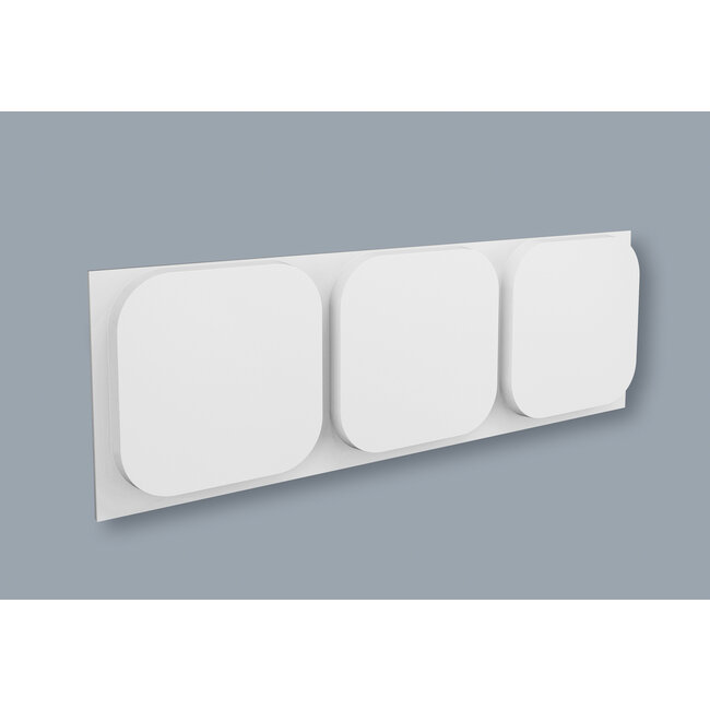 NMC 3D Wallpanel / Wandpaneel Icon Polyurethaan (1135 x 380 x 45 mm) - 3 Wandpanelen