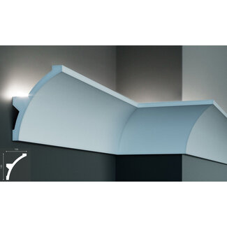 Grand Decor KF708 (140 x 106 mm), lengte 2 m, PU - LED sierlijst voor indirecte verlichting