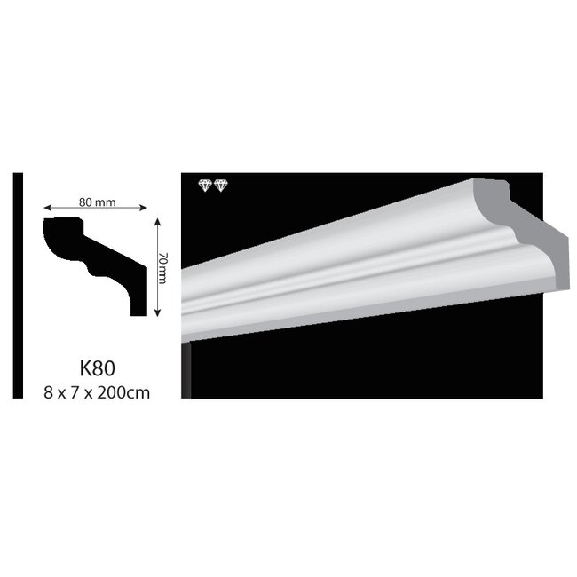 Vidella VK80 (80 x 70 mm), lengte 2 m