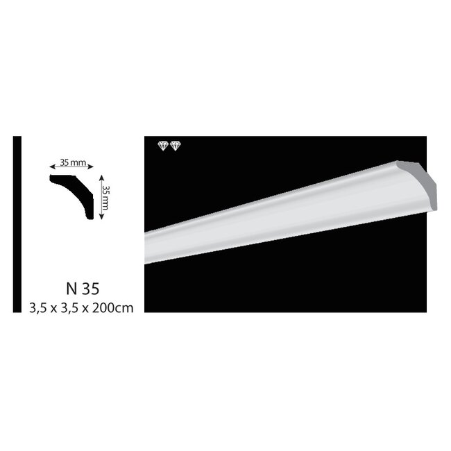 Vidella VN35 (35 x 35 mm), lengte 2 m