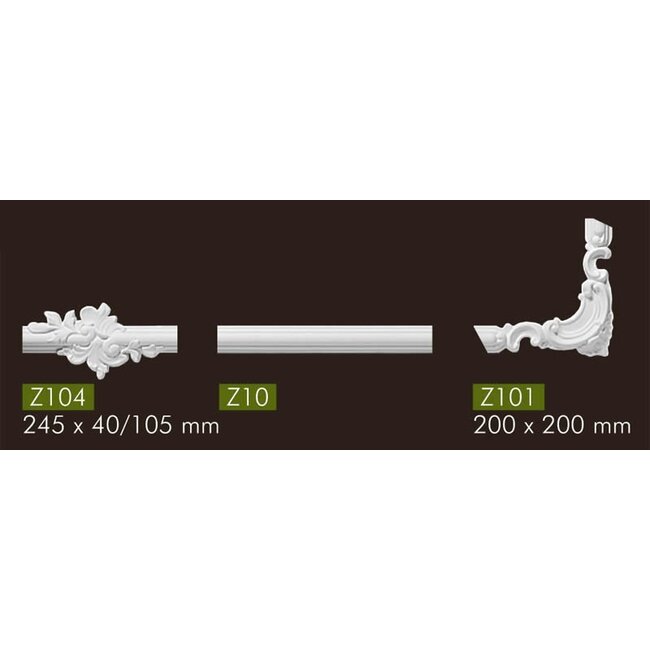 NMC Z101 hoekbochten (200 x 200 mm), set (4 hoeken)